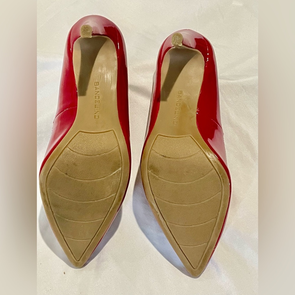 BANDOLINO Red Heels Size 7.5‎ - Picture 3 of 4